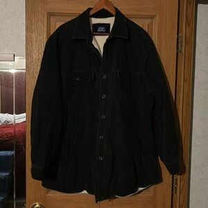 Vintage High Sierra Blue Corduroy Button Front Men's Jacket Size XXL Sherpa line